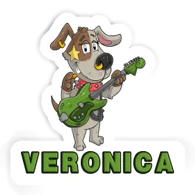 Veronica Sticker Guitarist Image