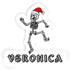 Aufkleber Veronica Weihnachts-Skelett Image