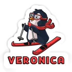 Skifahrerin Sticker Veronica Image