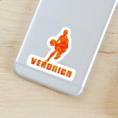 Basketballspieler Aufkleber Veronica Laptop Image