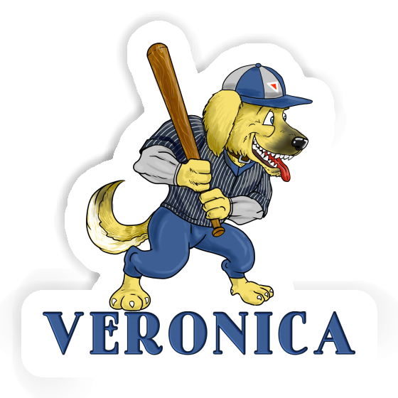 Baseball-Chien Autocollant Veronica Notebook Image