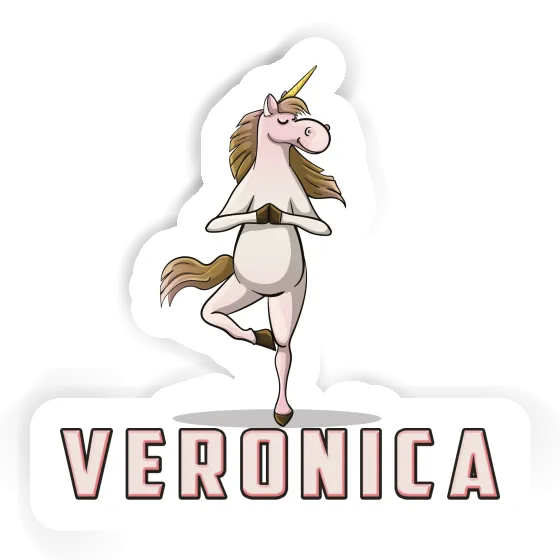 Sticker Yoga-Einhorn Veronica Notebook Image