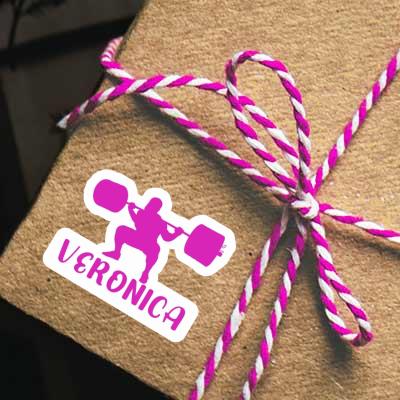 Veronica Aufkleber Gewichtheberin Notebook Image