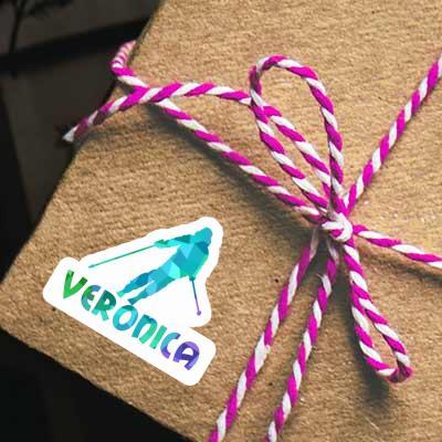 Sticker Skifahrerin Veronica Laptop Image