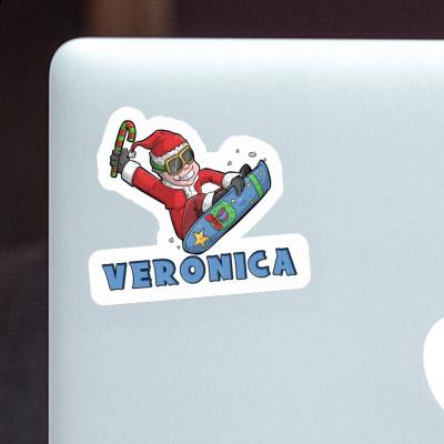 Sticker Veronica Weihnachts-Snowboarder Notebook Image