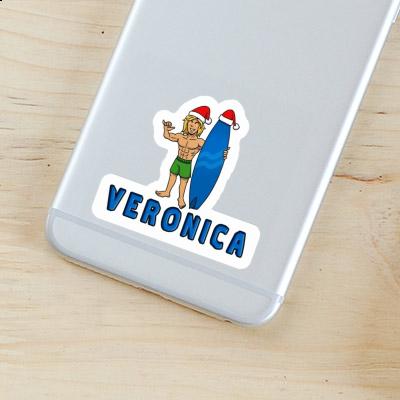 Veronica Aufkleber Weihnachtssurfer Laptop Image