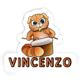 Autocollant Chat-tambour Vincenzo Image