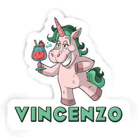 Licorne festive Autocollant Vincenzo Image