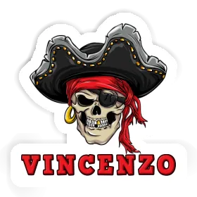 Autocollant Vincenzo Tête de pirate Image