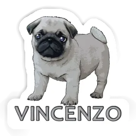 Aufkleber Vincenzo Mops Image