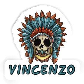Vincenzo Autocollant Bébé tête de mort Image