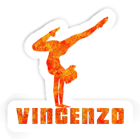 Femme de yoga Autocollant Vincenzo Image