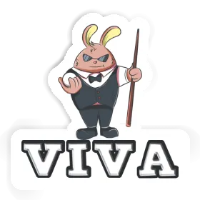 Sticker Viva Billiard Player Image