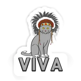 Viva Sticker Indian Cat Image