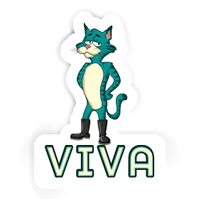 Viva Sticker Standing Cat Image