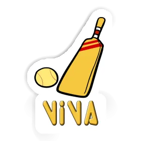 Sticker Viva Cricket Bat Image