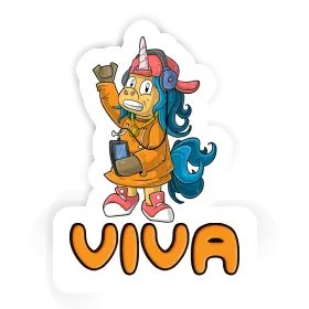 Sticker Viva Hip-Hop Unicorn Image