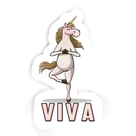 Yoga Unicorn Sticker Viva Image