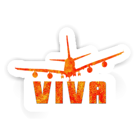 Sticker Viva Airplane Image