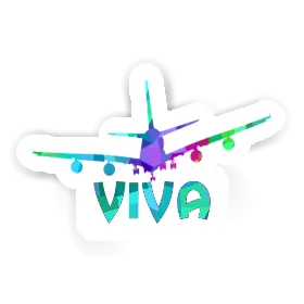 Sticker Viva Airplane Image