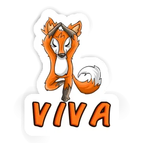 Yoga Fox Sticker Viva Image