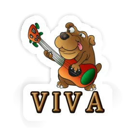 Sticker Guitar Dog Viva Image