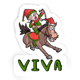 Sticker Viva Christmas Horse Image