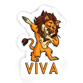 Sticker Viva Lion Image