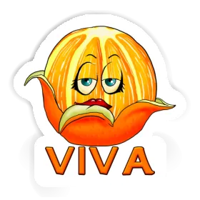 Orange Sticker Viva Image