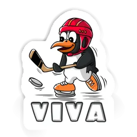 Viva Sticker Ice Hockey Penguin Image