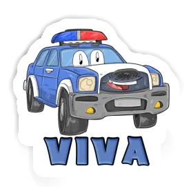 Sticker Viva Police Car Image