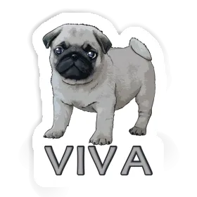 Sticker Viva Pug Image