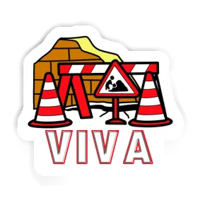 Sticker Viva Road Construction Image