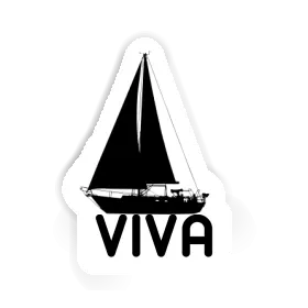 Sticker Viva Sailboat Image