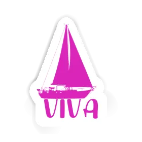 Sticker Viva Sailboat Image