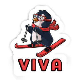 Sticker Skier Viva Image