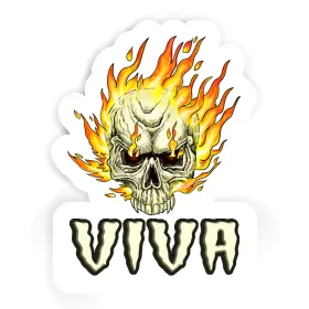 Sticker Viva Skull Image