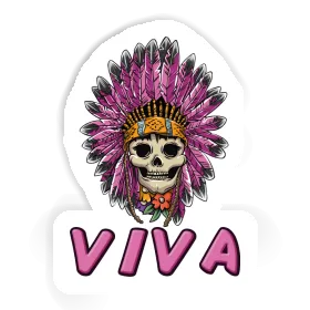 Viva Sticker Ladys Skull Image