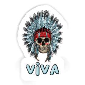 Sticker Viva Skull Image