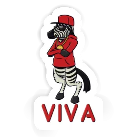 Sticker Zebra Viva Image