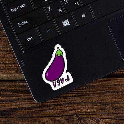 Eggplant Sticker Viva Notebook Image