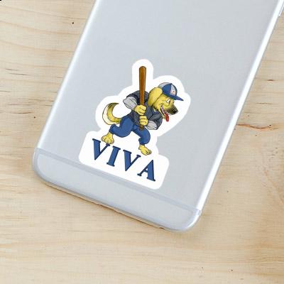 Baseball Dog Sticker Viva Notebook Image