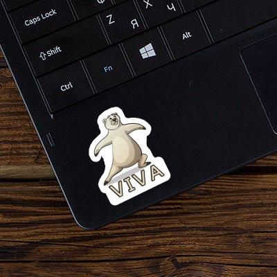 Yoga Bear Sticker Viva Notebook Image