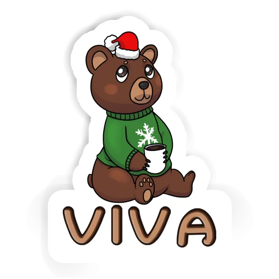 Viva Sticker Christmas Bear Gift package Image