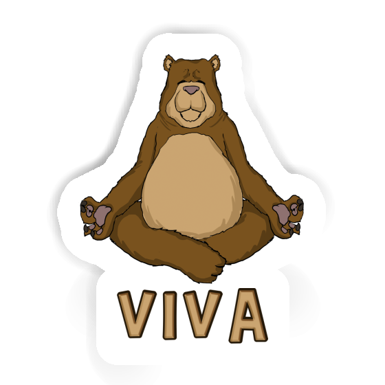 Sticker Yoga Bear Viva Laptop Image