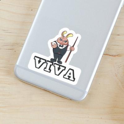 Sticker Viva Billiard Player Laptop Image