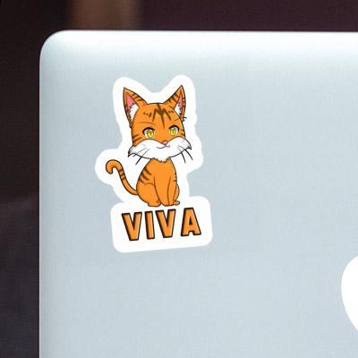 Viva Aufkleber Katze Laptop Image