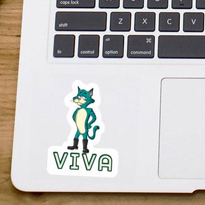 Katze Aufkleber Viva Laptop Image