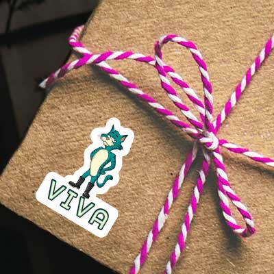 Viva Sticker Standing Cat Image