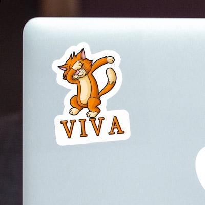 Sticker Dabbing Cat Viva Notebook Image